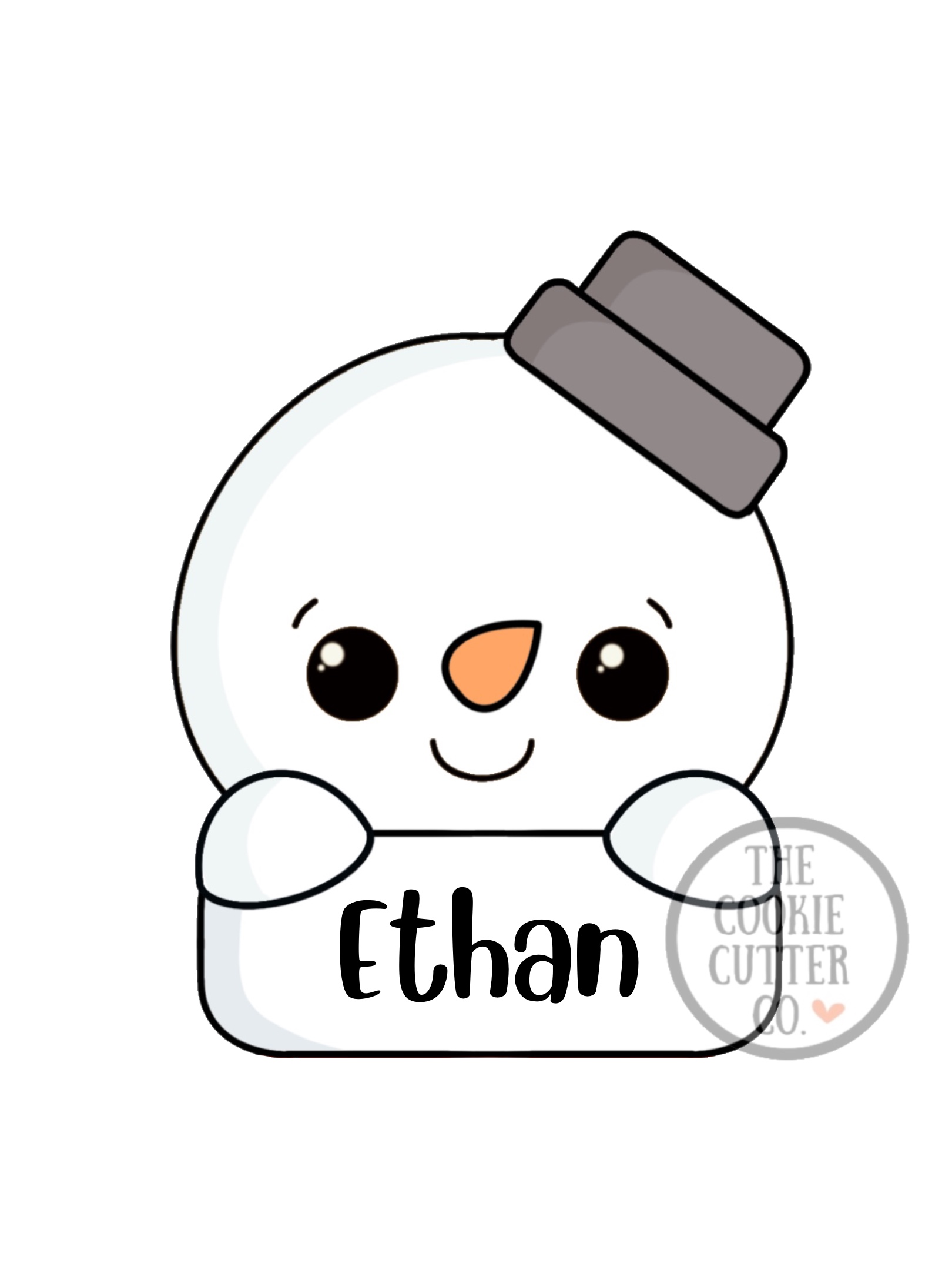 Snowman Plaque cookie cutter