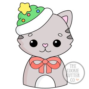 Christmas Cat cookie cutter