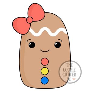 Oval Gingerbread Girl cookie cutter