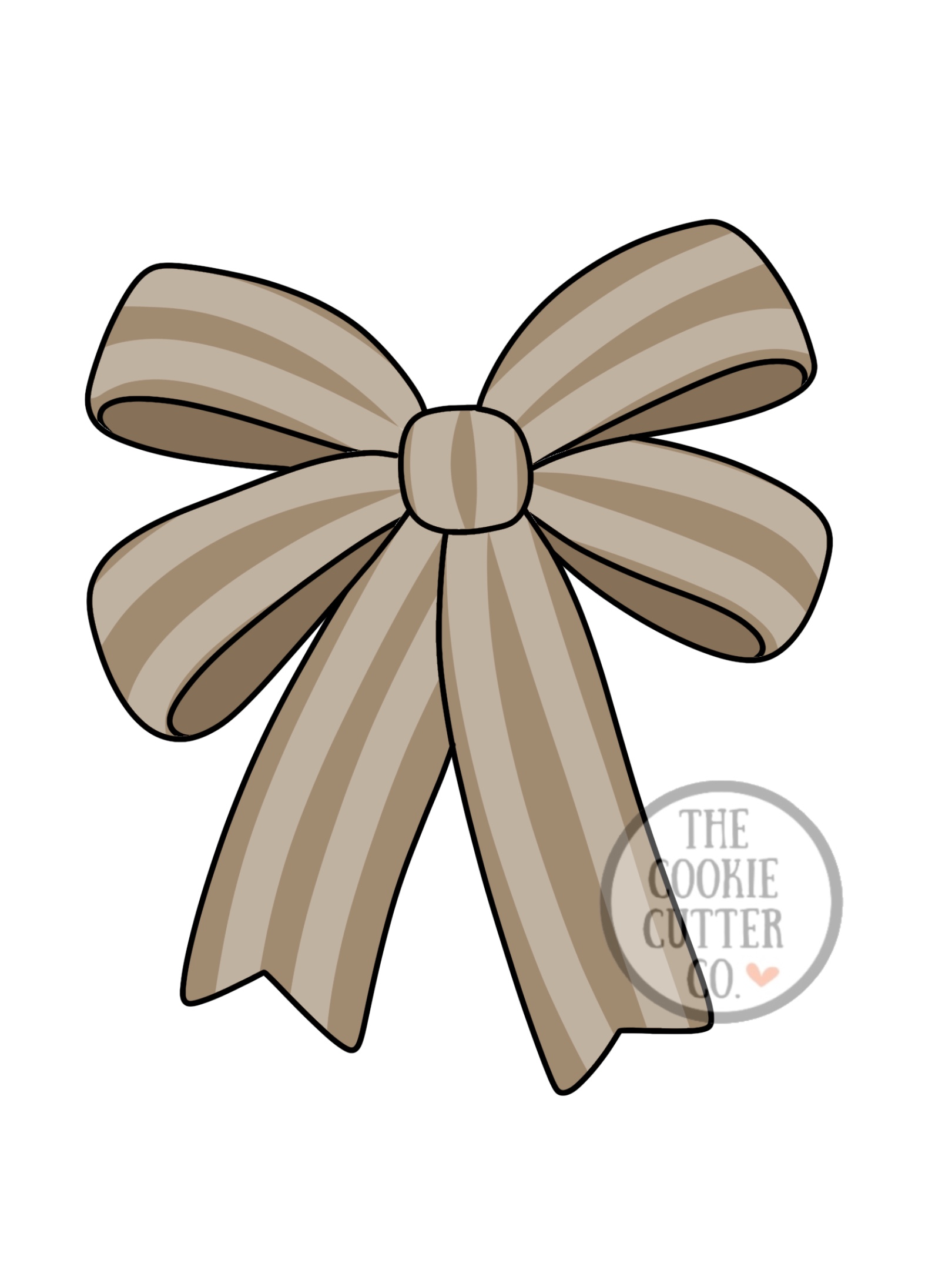 Skinny Bow cookie cutter