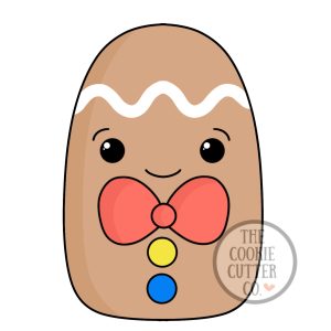 Oval Gingerbread Man cookie cutter