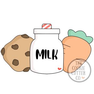 Cookie Milk Carrot cookie cutter