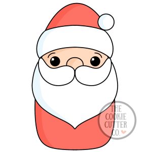 Oval Santa cookie cutter