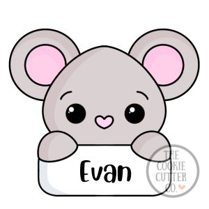 Mouse Plaque cookie cutter