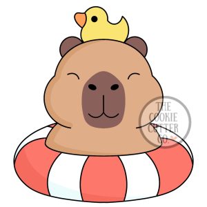 Swimming Capy cookie cutter