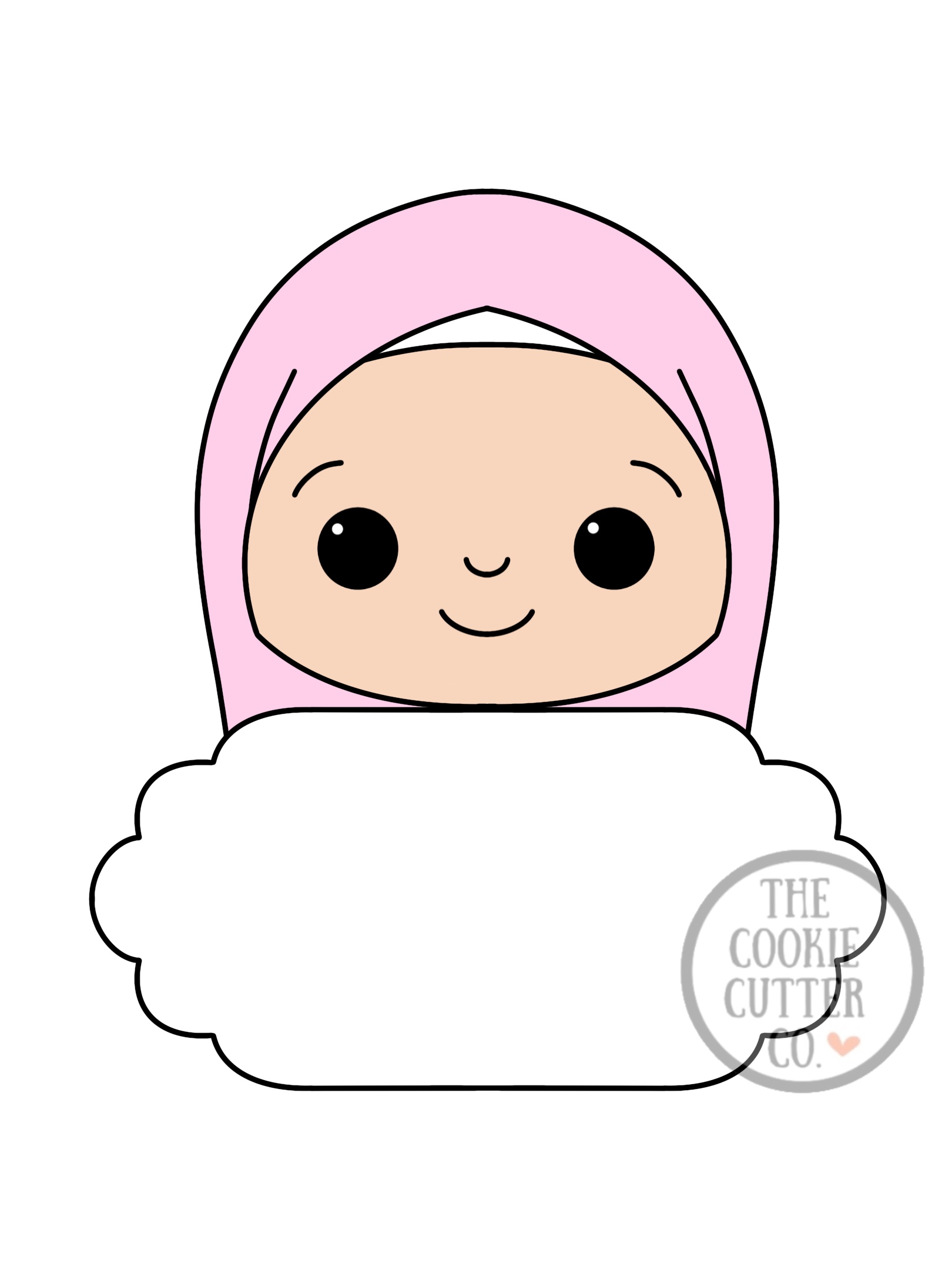 Eid girl Plaque cookie cutter