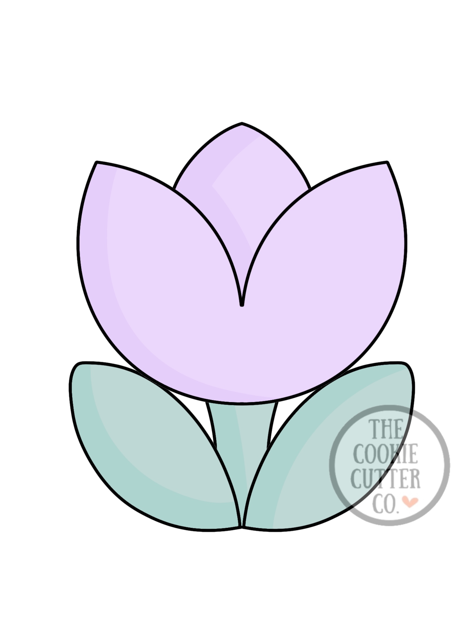 Purple Tulip cookie cutter