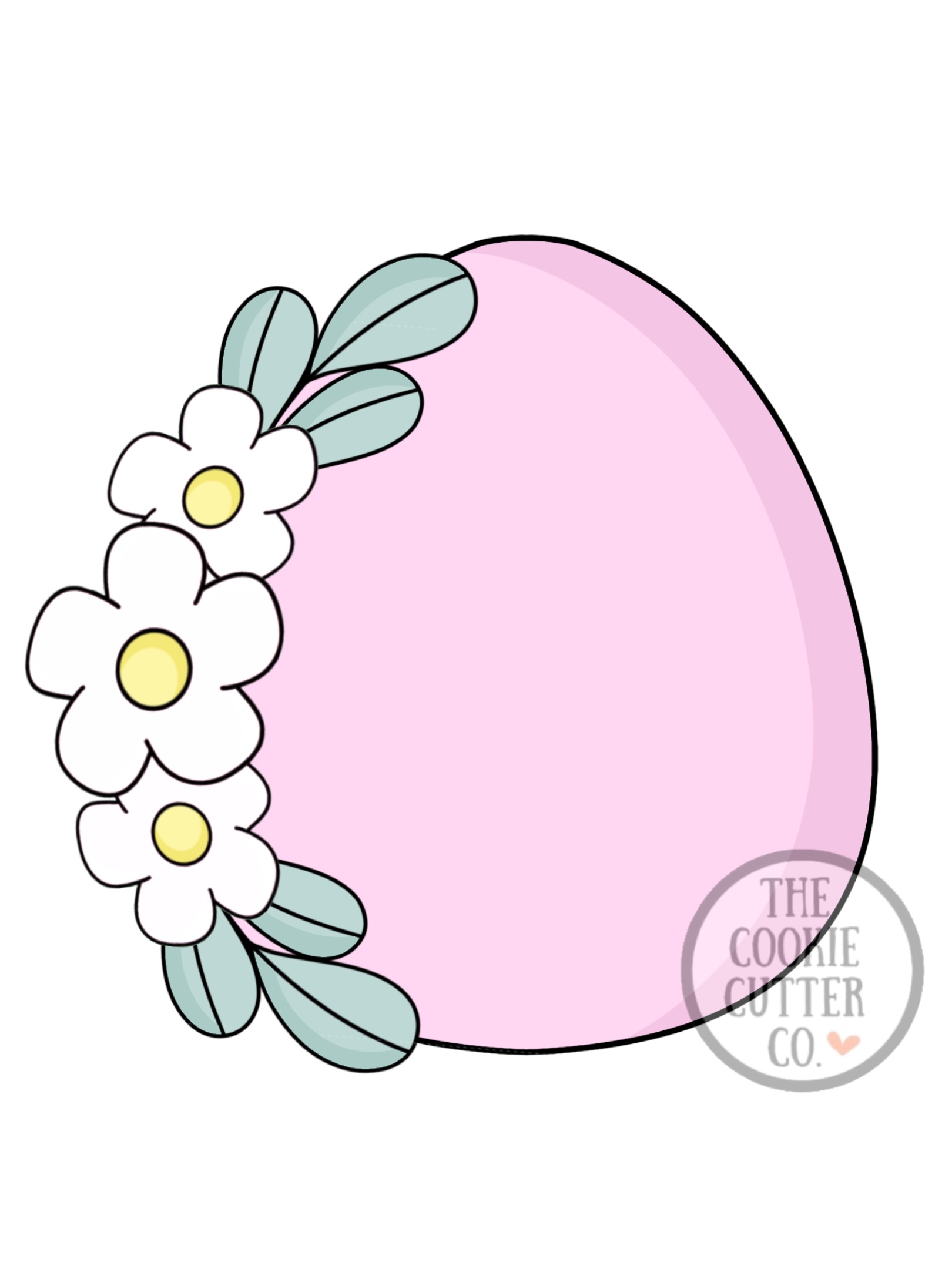 Floral Egg cookie cutter