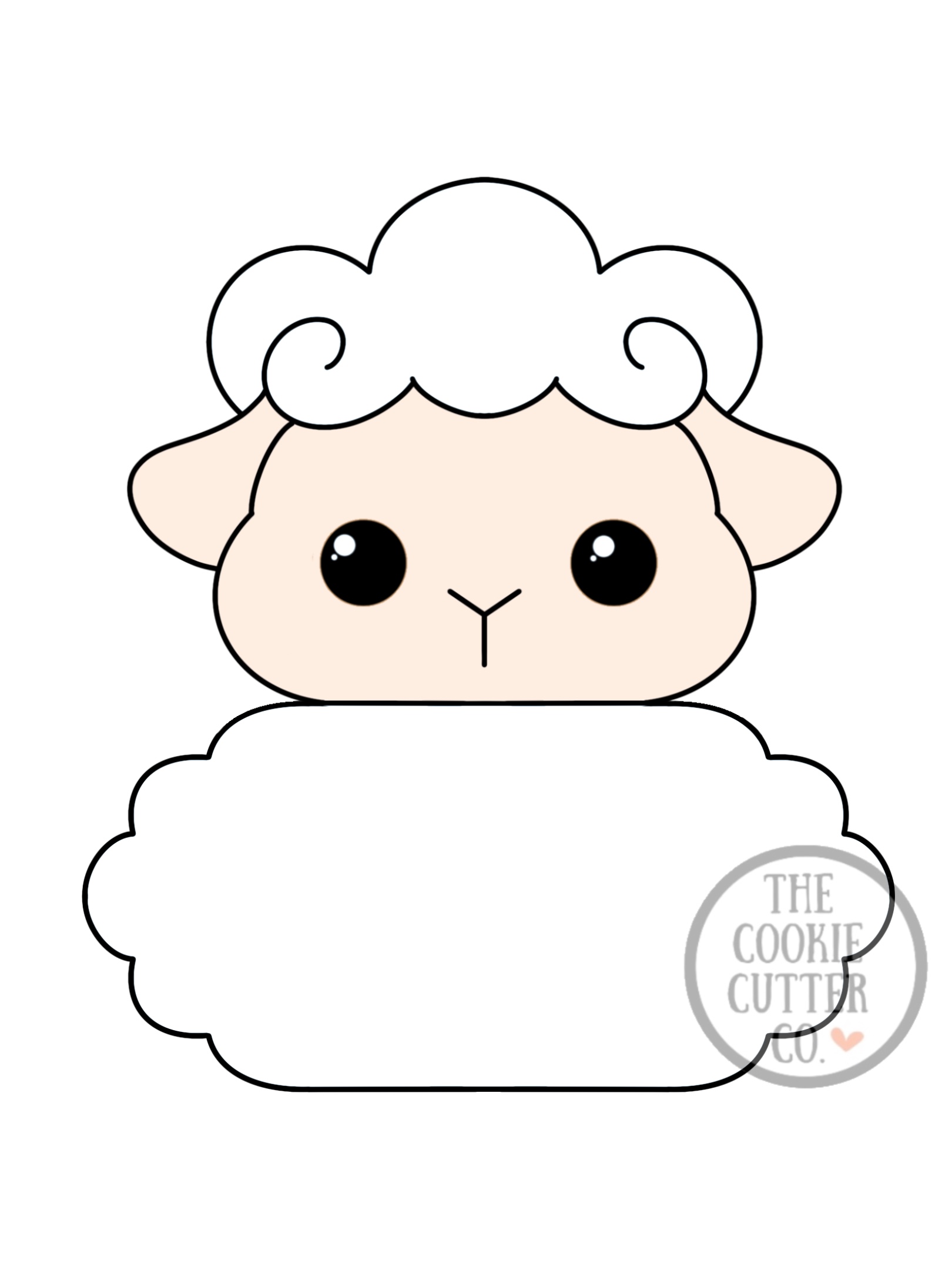 Lamb Plaque cookie cutter