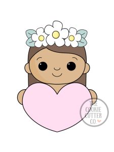 Floral Heart Mom cookie cutter