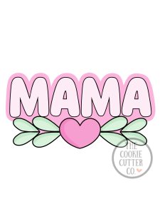 Mama Heart Leaf cookie cutter