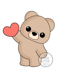 Heart Bear cookie cutter