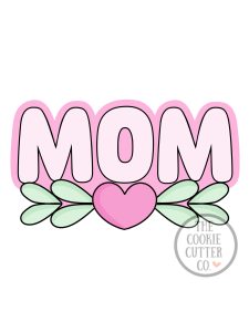 Mom Heart Leaf cookie cutter