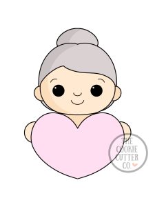 Heart Granny cookie cutter