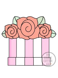 Box Rose Bouquet cookie cutter