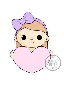 Bow Heart Mom cookie cutter