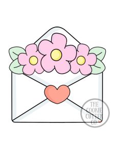 Floral Envelope cookie cutter