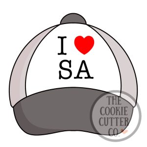 I Heart SA Peak Cap cookie cutter