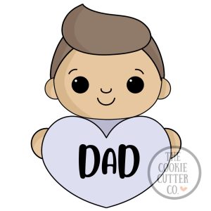 Heart Dad cookie cutter