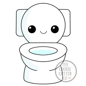 Toilet cookie cutter