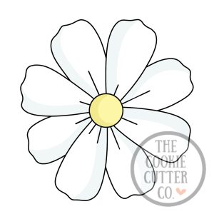 Curvy Petal Daisy cookie cutter