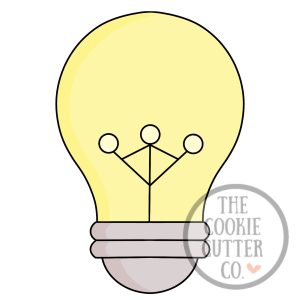 Yellow Light Bulb cookie cutter