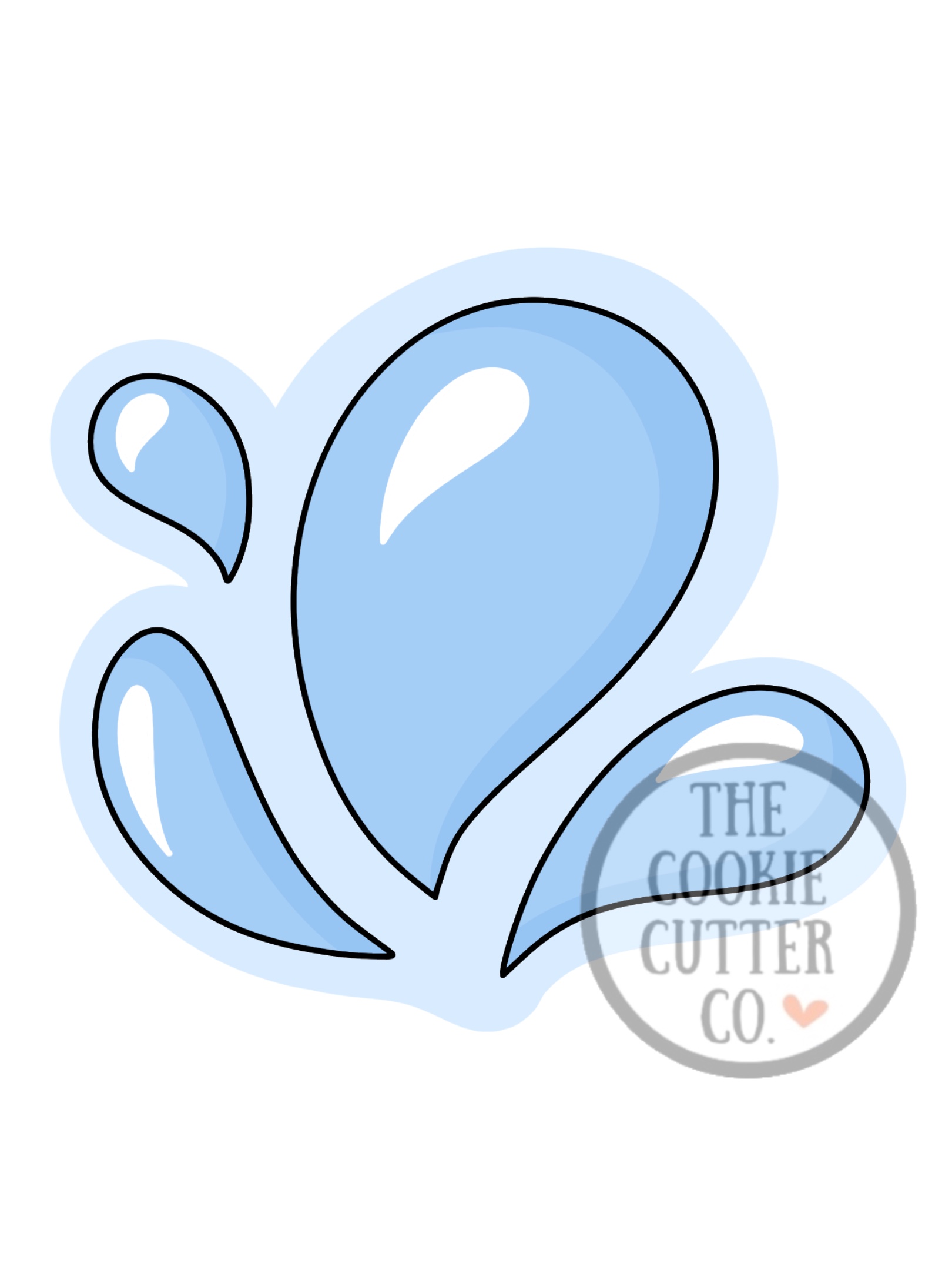 Water Splash cookie cutter