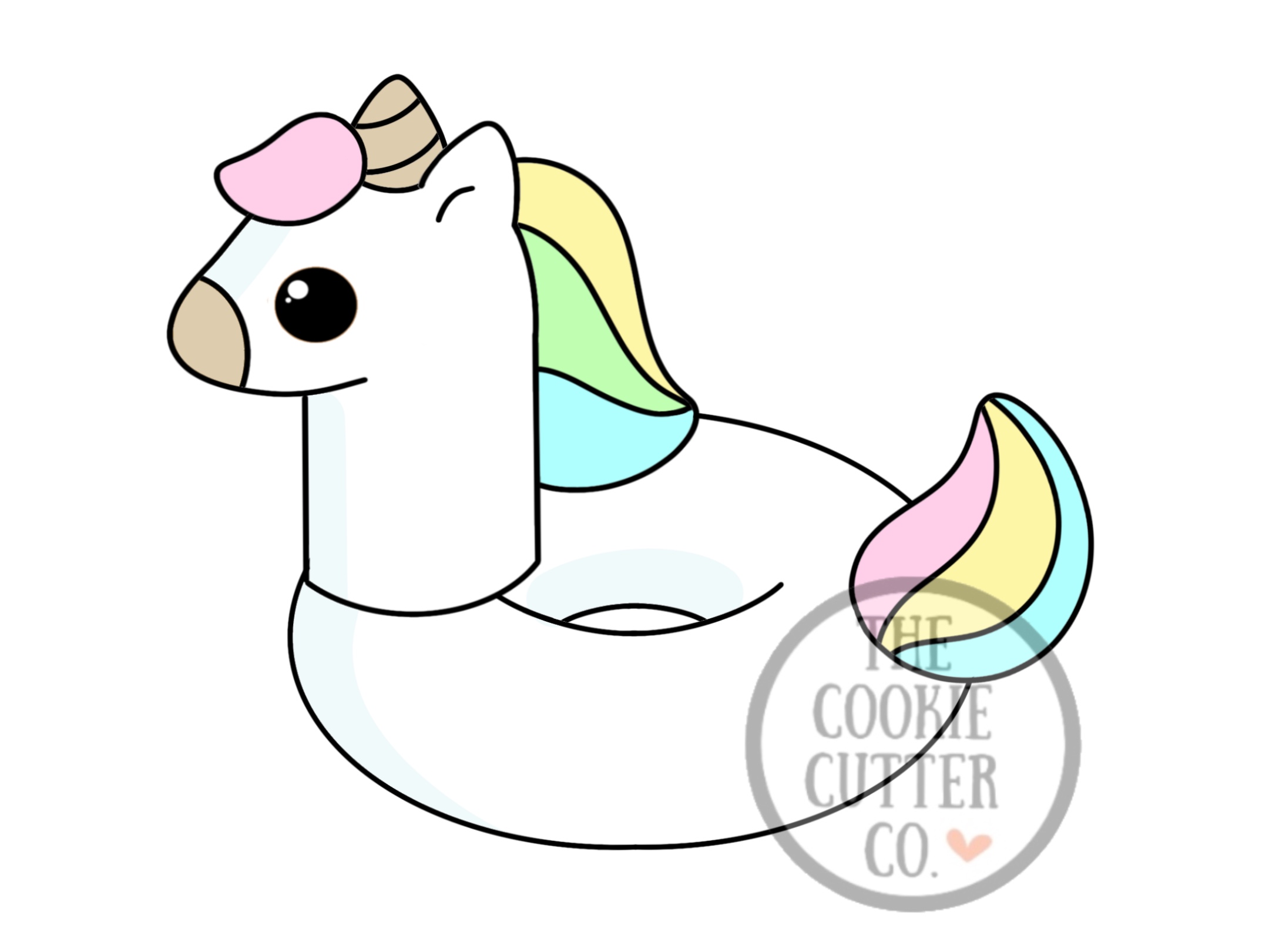 Unicorn Floaty cookie cutter