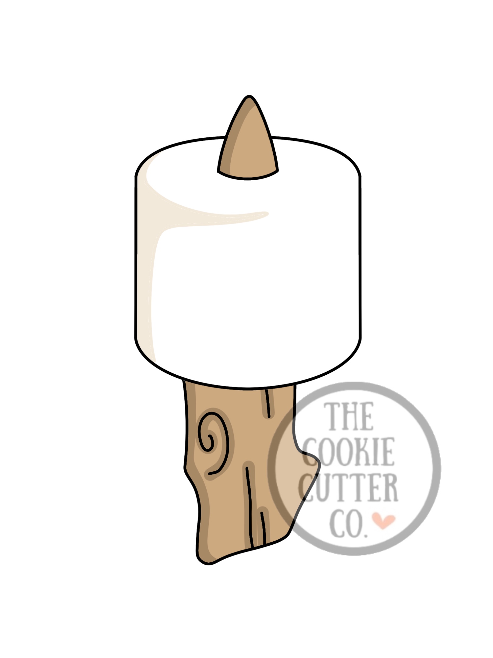 Marshmallow on Stick cookie cutter