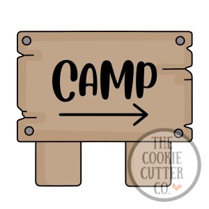 Wooden Camp Sign cookie cutter