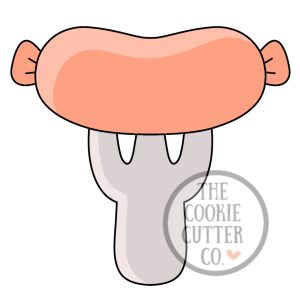 Fork Sausage cookie cutter