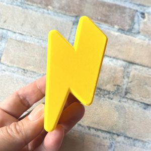 Large Yellow Lightning Bolt Bead