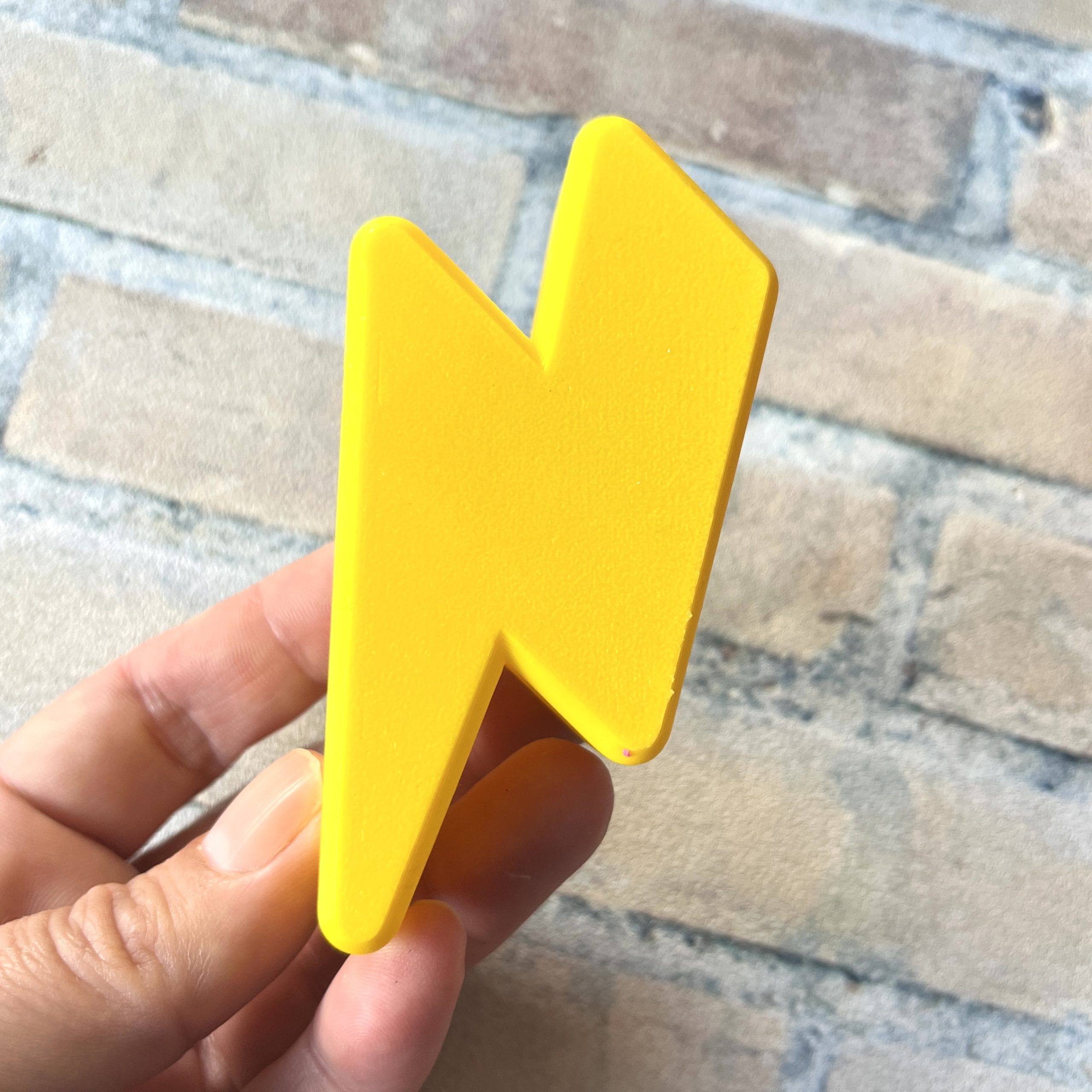 Large Yellow Lightning Bolt Bead