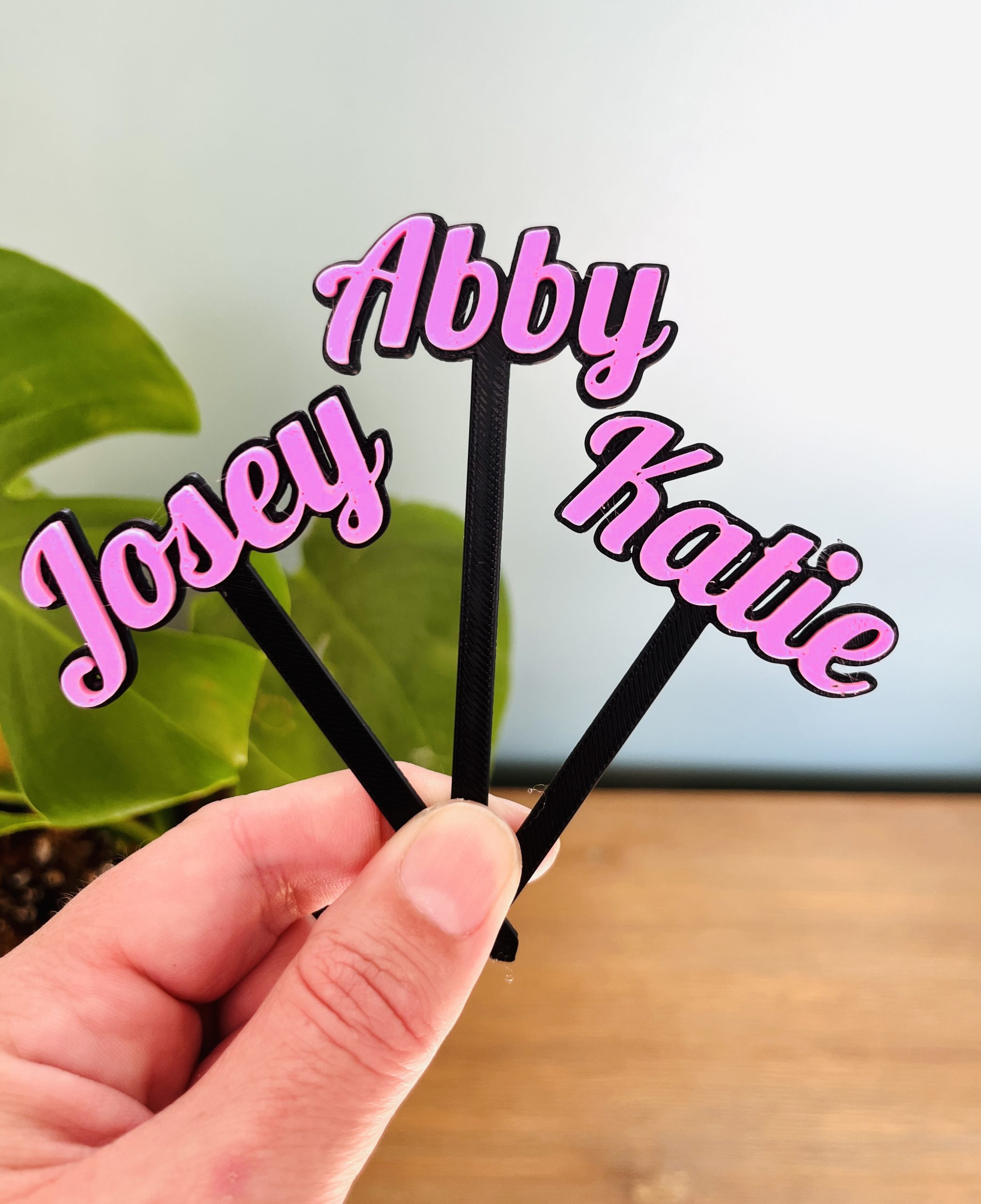 Customisable Cupcake Name Toppers