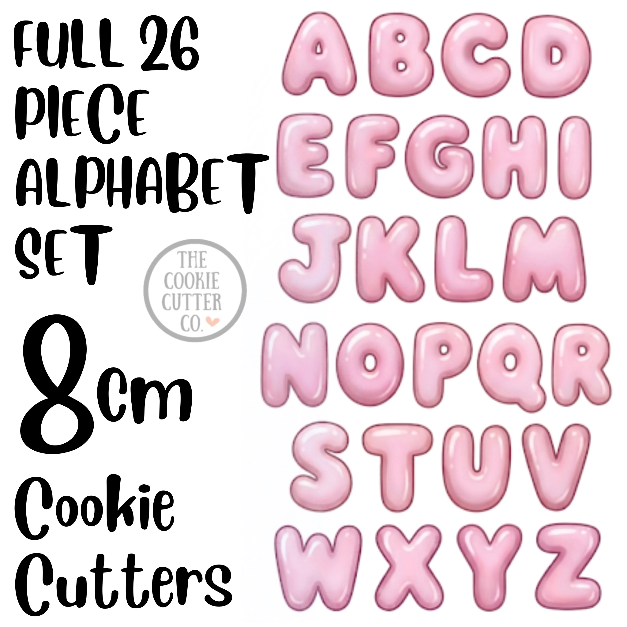 8cm Bubble Alphabet Set