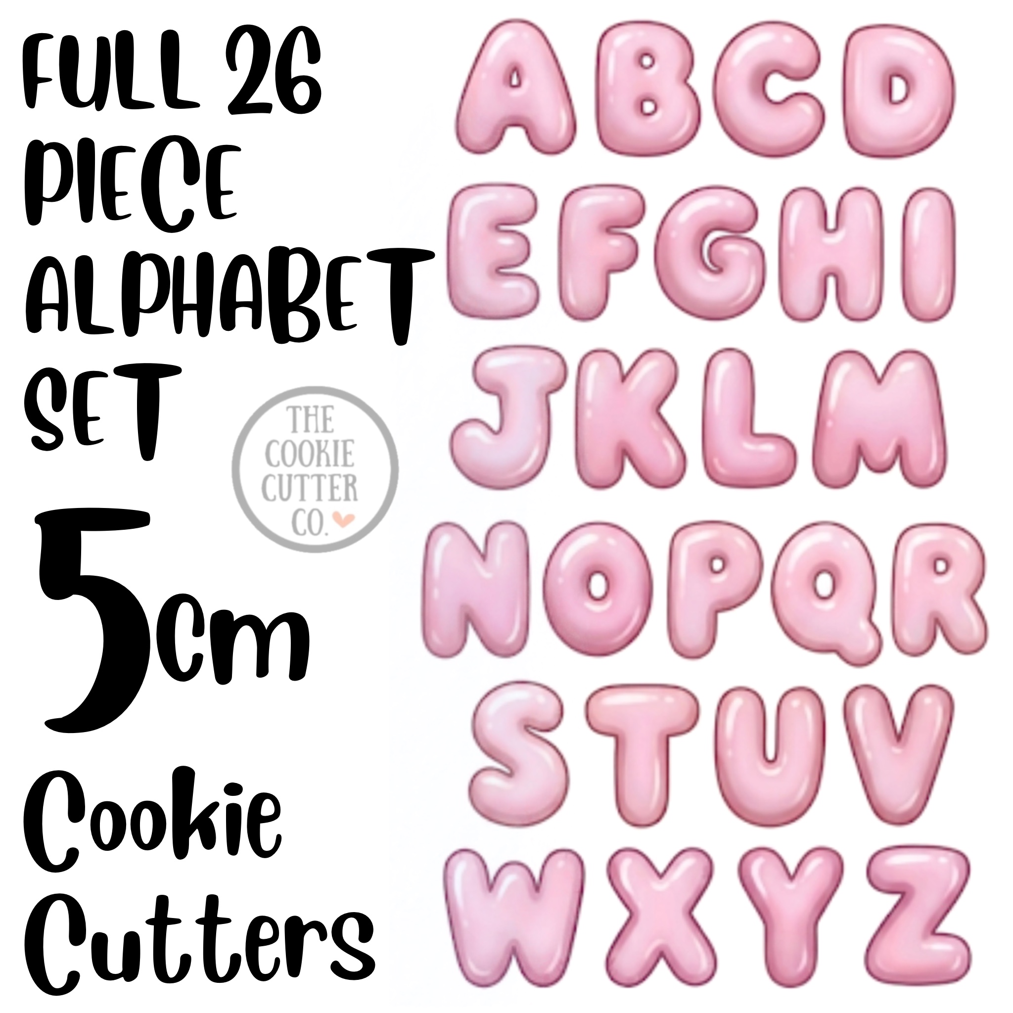 5cm Bubble Alphabet Set