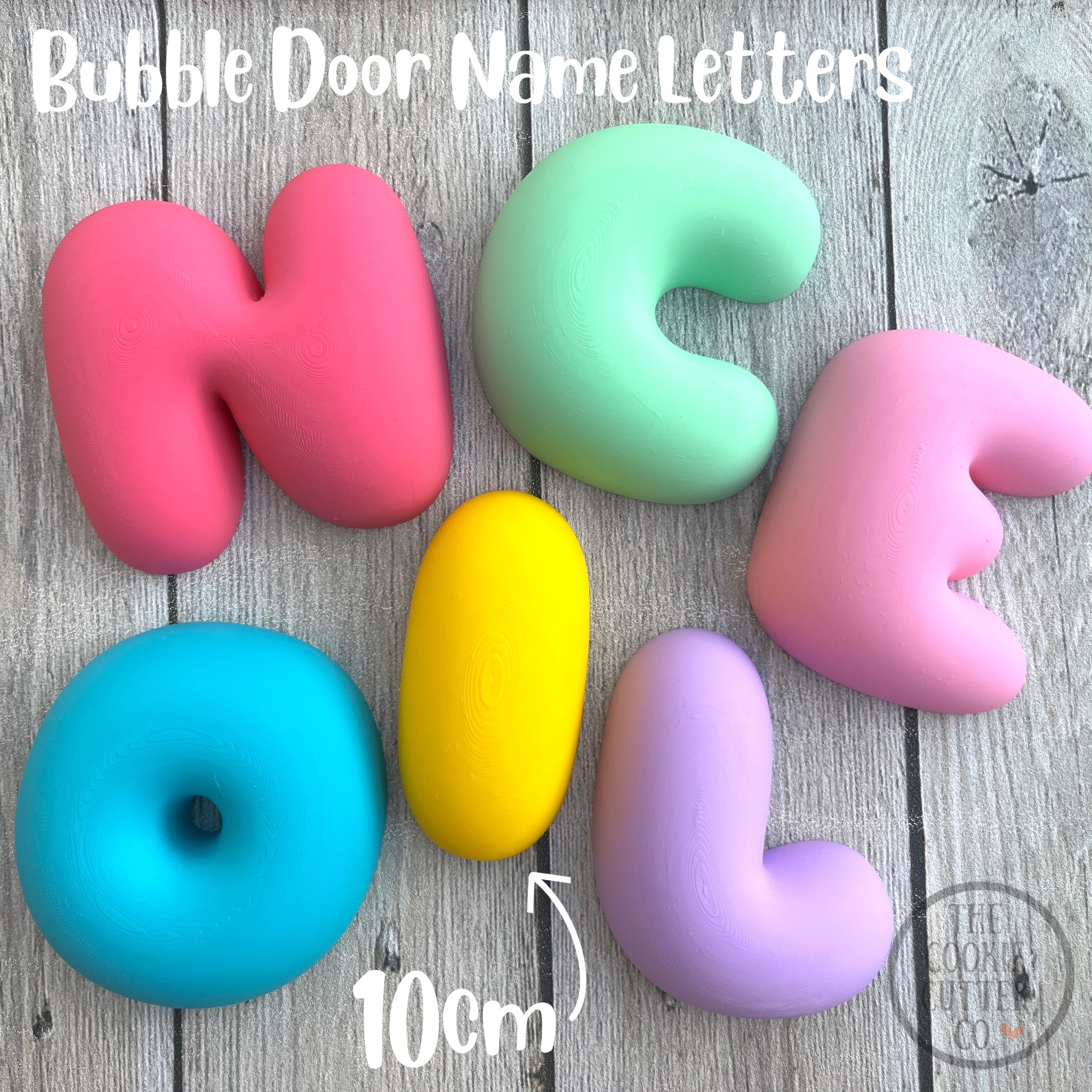 10cm Bubble Letter Room Decor