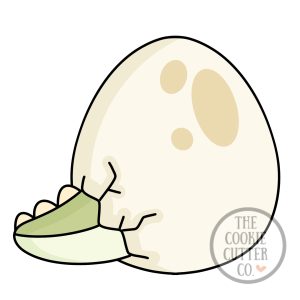 Dinosaur Tail Egg cookie cutter
