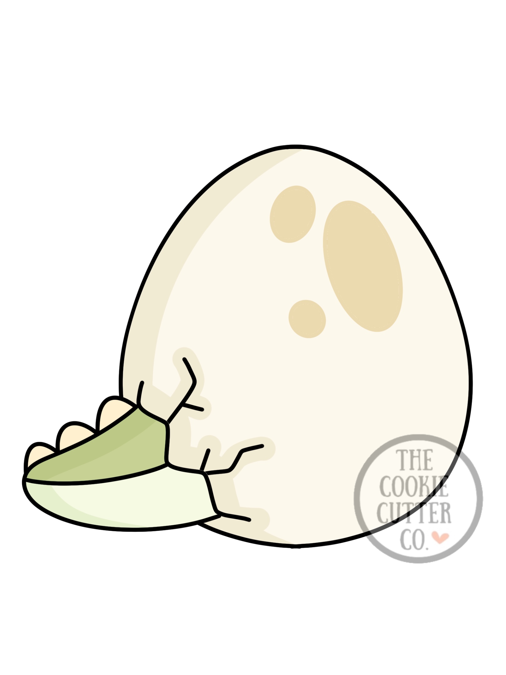 Dinosaur Tail Egg cookie cutter