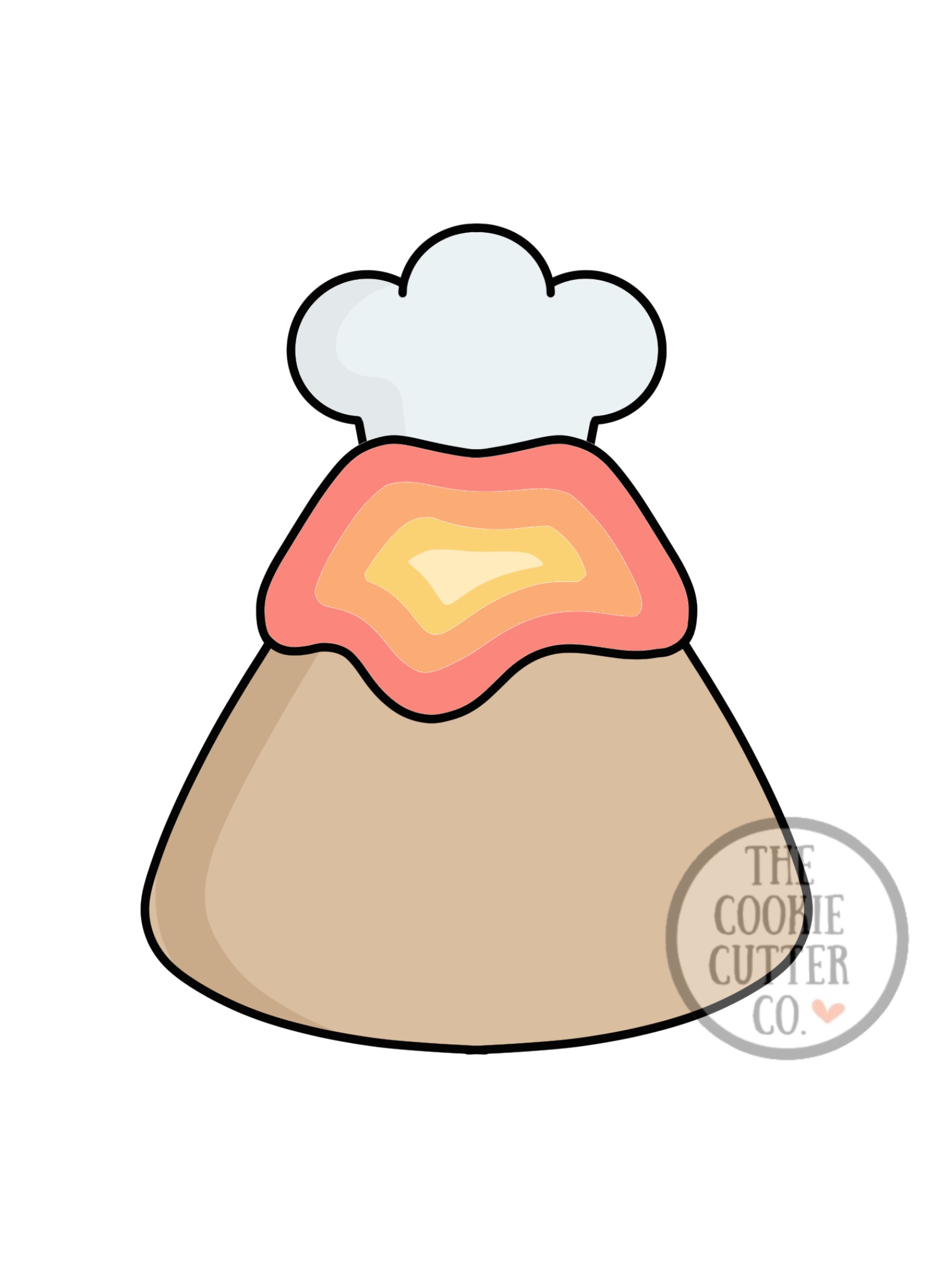 Volcano cookie cutter