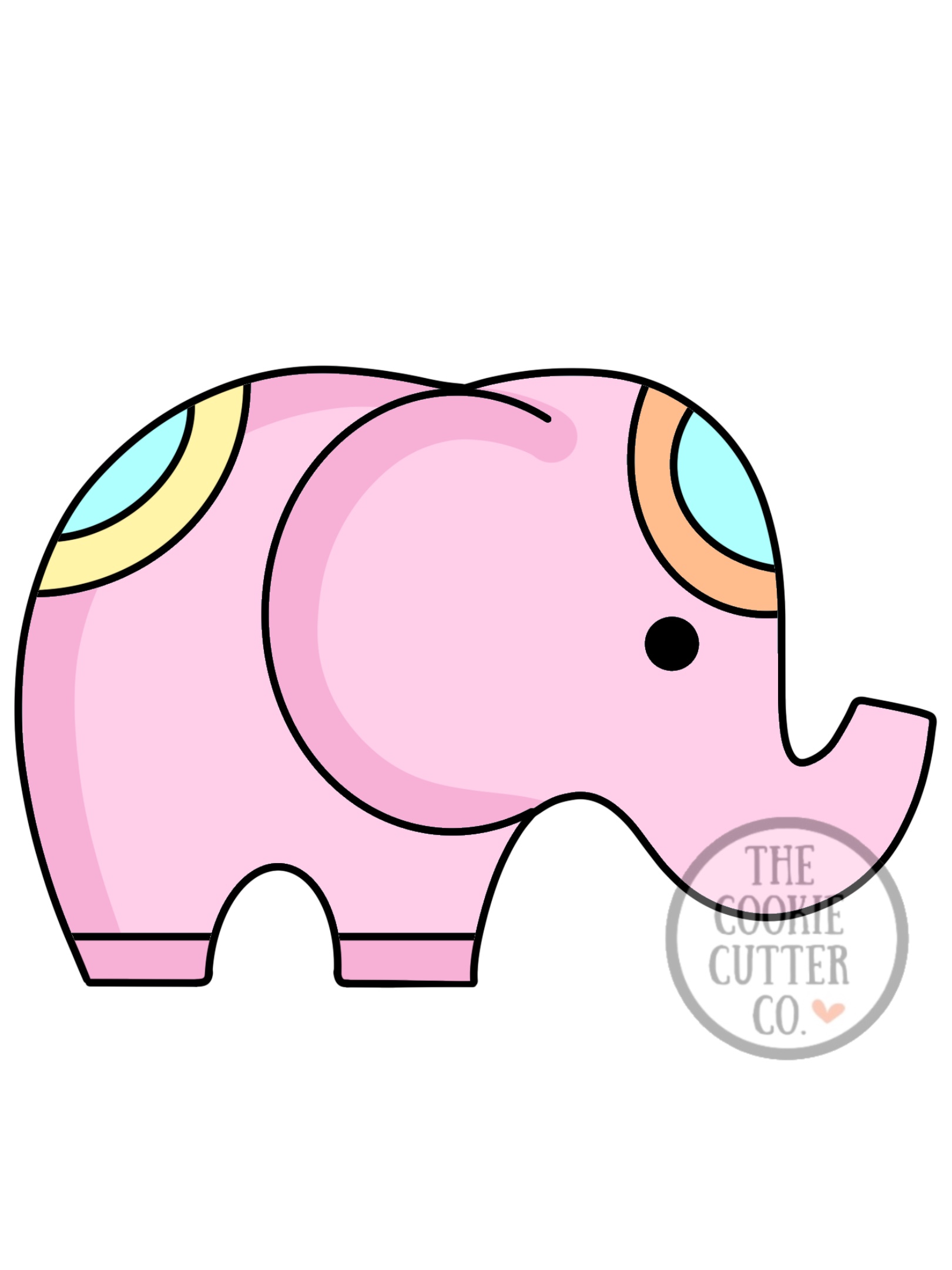 Standing Elephant cookie cutter