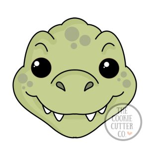 Green Face Dinosaur cookie cutter