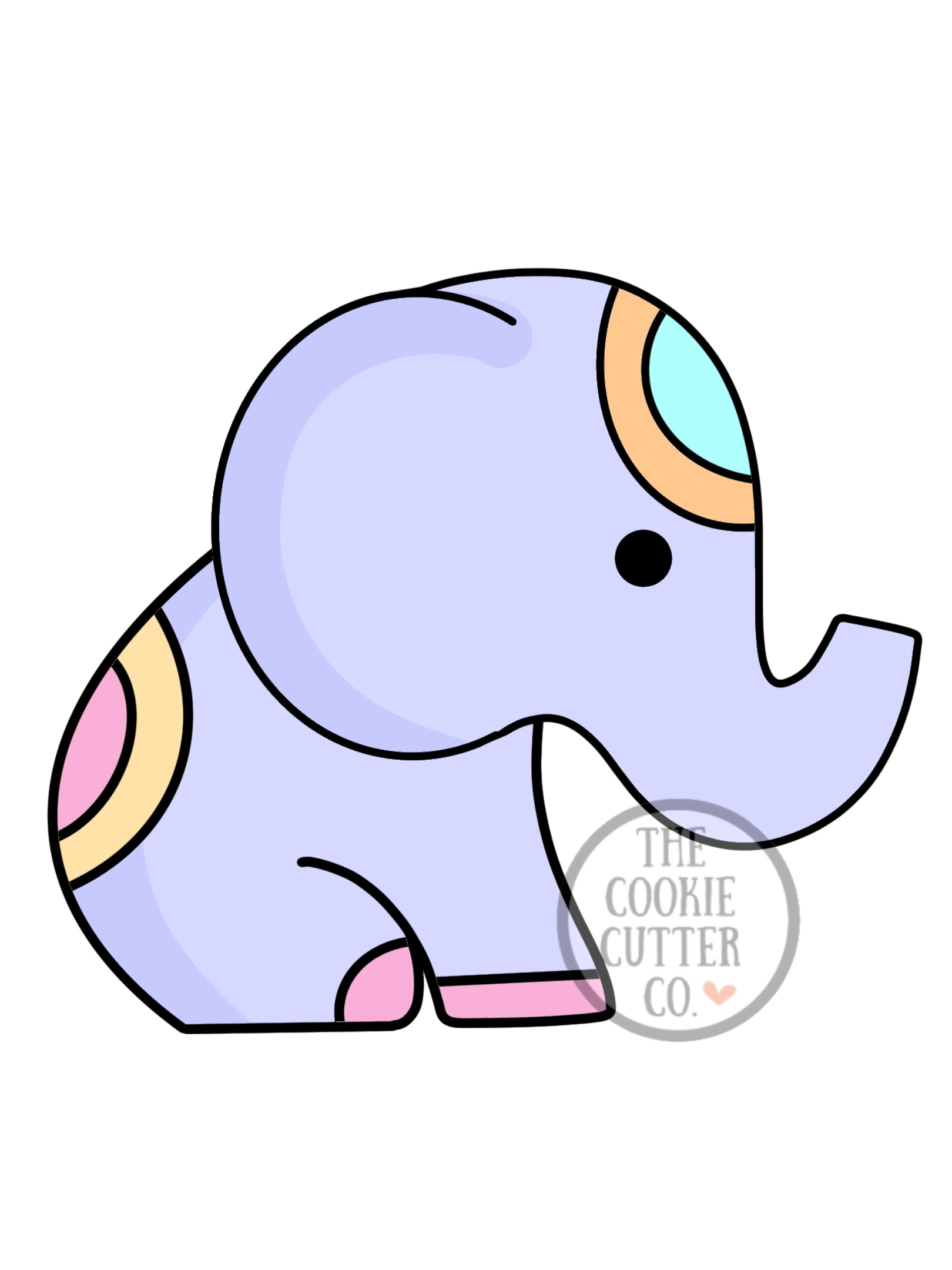 Sitting Elephant cookie cutter