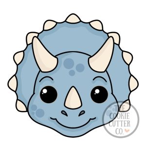 Blue Face Dinosaur cookie cutter
