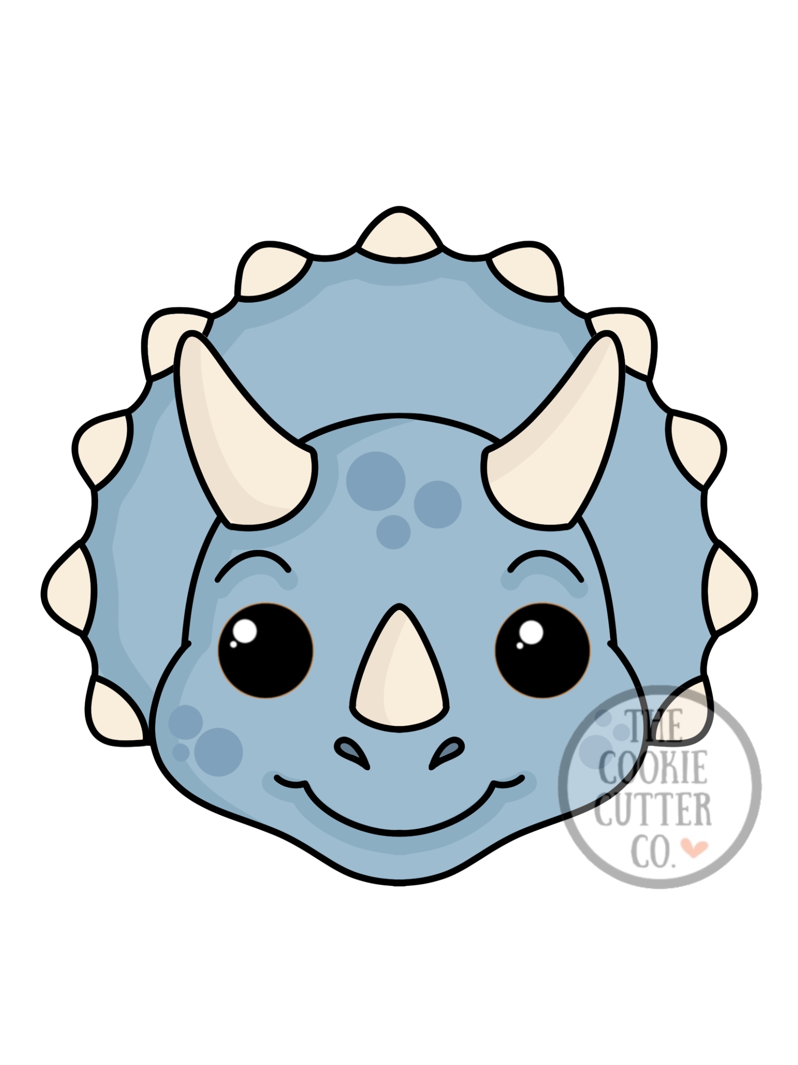 Blue Face Dinosaur cookie cutter