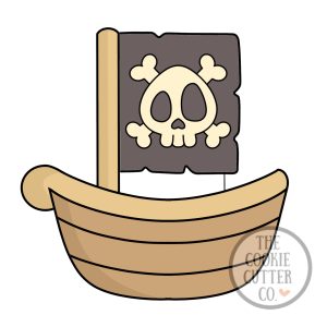 Pirate Ship cookie cutter