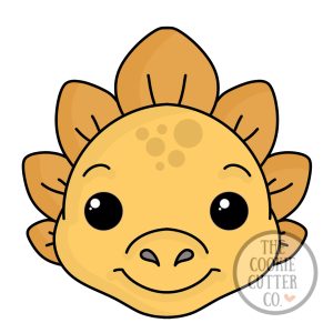 Yellow Face Dinosaur cookie cutter