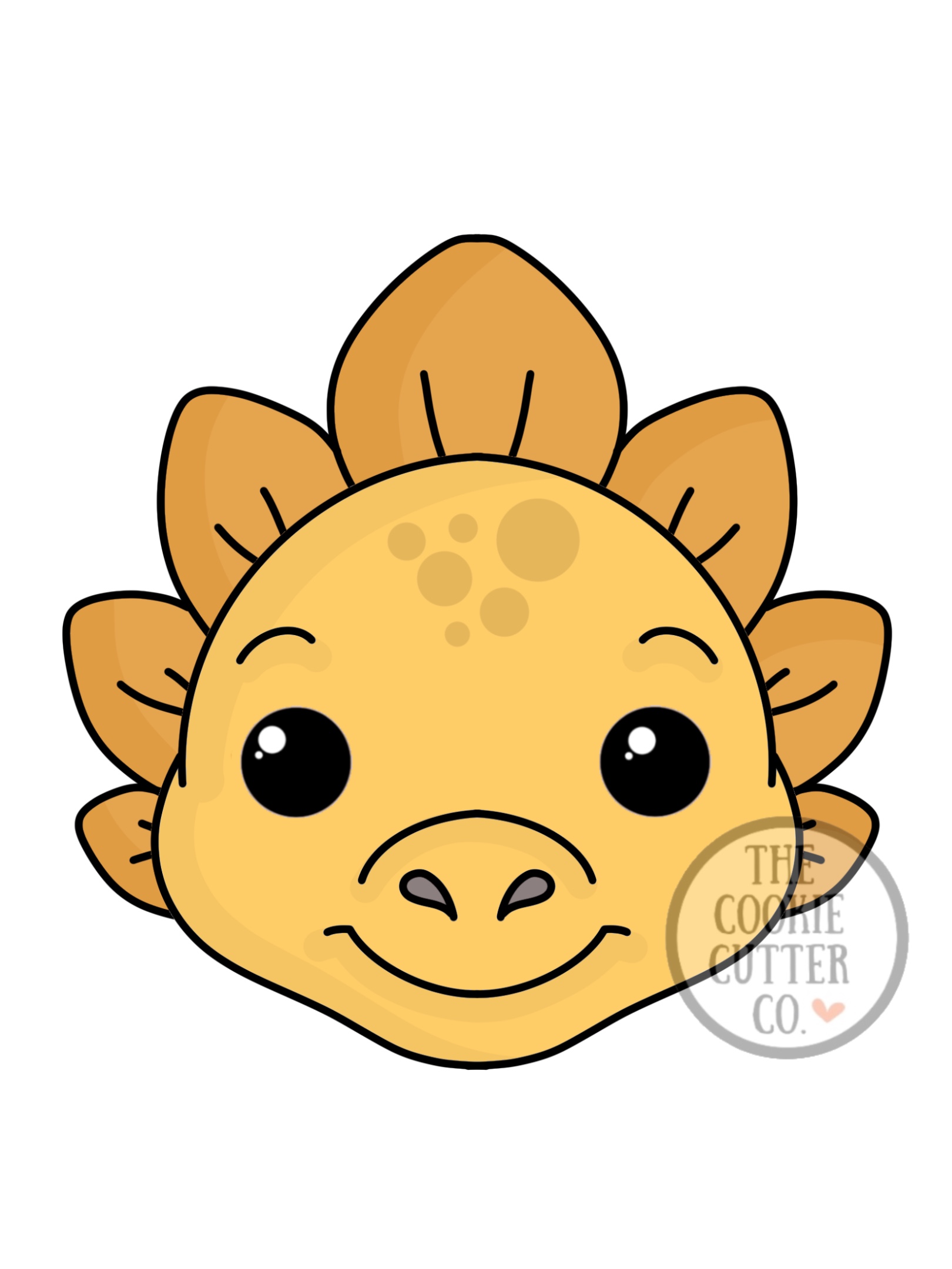 Yellow Face Dinosaur cookie cutter