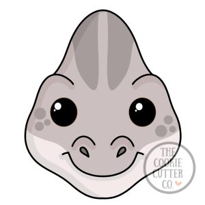Grey Face Dinosaur cookie cutter