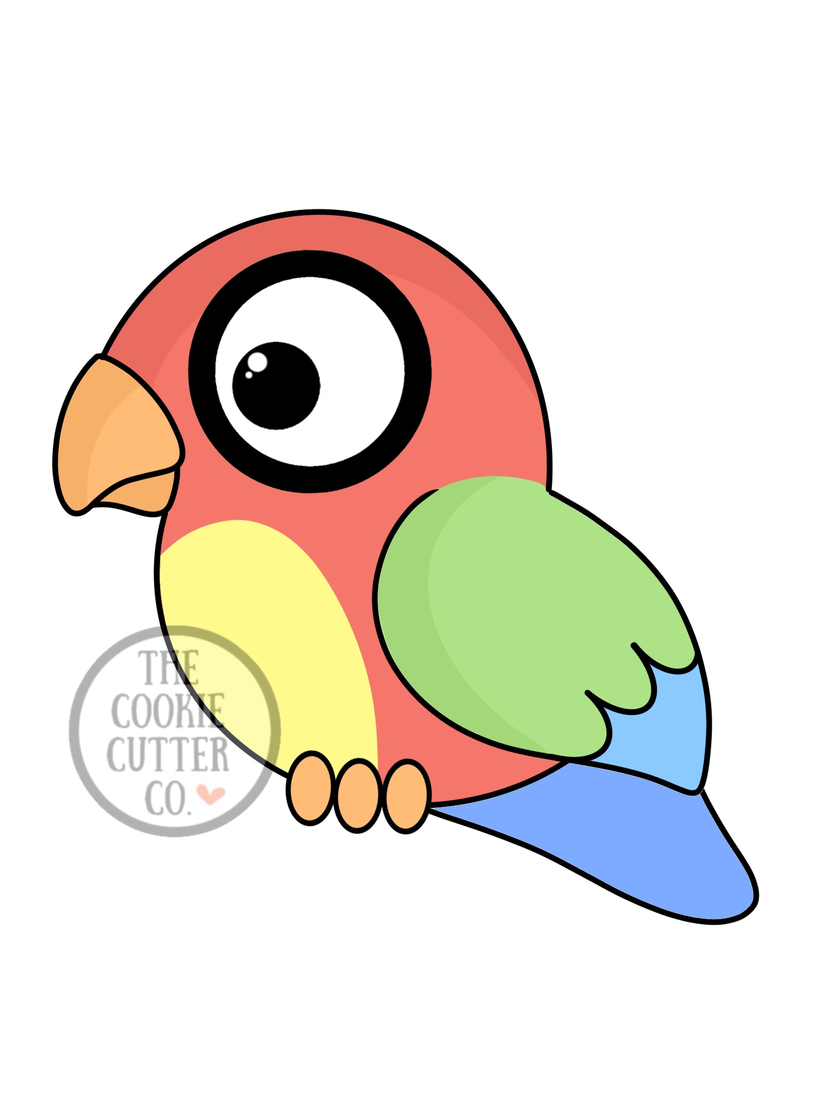 Parrot cookie cutter